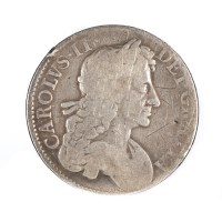Lot 1497 - CHARLES II SILVER CROWN date worn