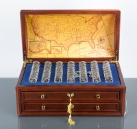 Lot 1502 - DANBURY MINT CHEST OF ALL FIFTY PROOF AMERICAN...