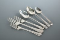 Lot 272 - SEVEN PIECES OF AN EALRY 19TH CENTURY FLATWARE...