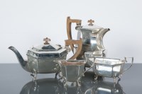 Lot 309 - SILVER FOUR PIECE TEA SERVICE maker Viner's...