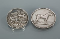 Lot 319 - TWO SILVER AGRICULTURAL MEDALS the larger with...