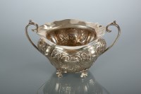 Lot 345 - EDWARDIAN SILVER SUGAR BOWL maker Walker and...