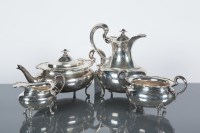 Lot 356 - GEORGE V SCOTTISH SILVER FOUR PIECE TEA...