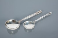 Lot 358 - ELEVEN GEORG JENSEN ACORN PATTERN SILVER...