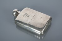 Lot 362 - GEORGE V SILVER HIP FLASK maker George Unit &...