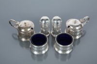 Lot 364 - SILVER CRUET SET maker William Suckling Ltd.,...