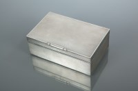 Lot 373 - SILVER CIGARETTE BOX maker W H Manton Ltd.,...