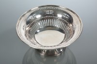 Lot 383 - SILVER PIERCED FRUIT BOWL maker William Adams...