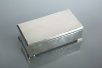 Lot 384 - SILVER CIGARETTE BOX maker S. J Rose & Son,...