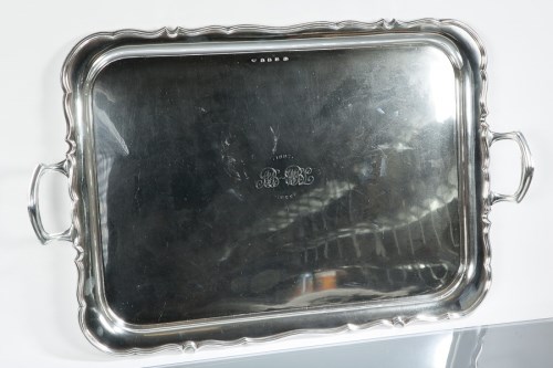 Lot 386 - SILVER SERVING TRAY maker James Weir, Glasgow...
