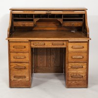 Lot 716 - AMERICAN STELWERT & CO GOLDEN OAK ROLLTOP...