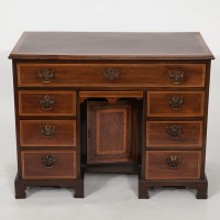 Lot 723 - LATE VICTORIAN SATINWOOD BANDED MAHOGANY...