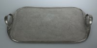 Lot 734 - TUDRIC PEWTER TWO HANDLED TRAY with factory...