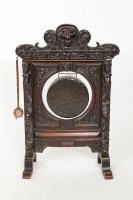 Lot 771 - VICTORIAN JACOBETHAN CARVED OAK DINNER GONG...