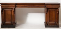 Lot 786 - VICTORIAN INVERSE BREAKFRONT MAHOGANY PEDESTAL...