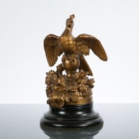 Lot 817 - 19TH CENTURY GILT BRONZE SCULPTURE OF AN EAGLE...