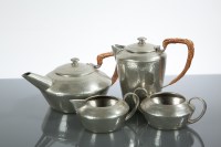 Lot 826 - LIBERTY'S PEWTER TUDRIC FOUR PIECE TEA SERVICE...