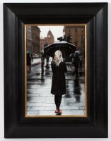 Lot 2187 - GERARD BURNS, AFTER THE RAIN oil on canvas,...