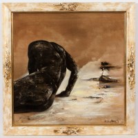 Lot 2223 - BILL BLACKWOOD, IN THE BEGINNING oil and...