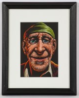 Lot 2275 - * GRAHAM MCKEAN, DECK HAND pastel on paper,...