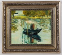 Lot 2278 - WILLIAM FOREMAN, ON THE RIVIERA oil on canvas,...