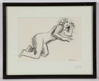 Lot 2279 - * PETER HOWSON OBE RECLINING NUDE conte on...