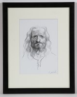 Lot 2336 - * FRANK MCFADDEN, SELF PORTRAIT pencil on...