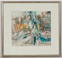 Lot 2384 - * HAZEL NAGL RSW RGI, GREENERY watercolour on...