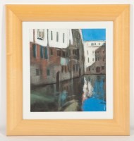 Lot 2387 - * PETER NARDINI, CANAL REFLECTIONS acrylic on...