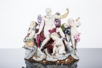 Lot 496 - 19TH CENTURY MEISSEN FIGURE GROUP DEPICTING...