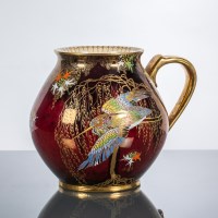 Lot 517 - CARLTON WARE ROUGE ROYALE 'FLYING HERON' JUG...