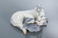 Lot 523 - ROYAL COPENHAGEN FIGURE OF A MARE AND FOAL...