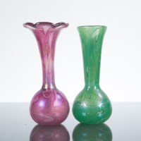 Lot 536 - TWO JOHN DITCHFIELD GLASFORM VASES both of...