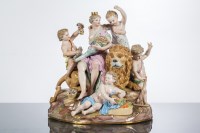 Lot 542 - LATE 19TH CENTURY MEISSEN PORCELAIN GROUP of a...