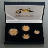 Lot 1785 - AMERICAN EAGLE GOLD UNCIRCULATED FOUR-COIN SET...