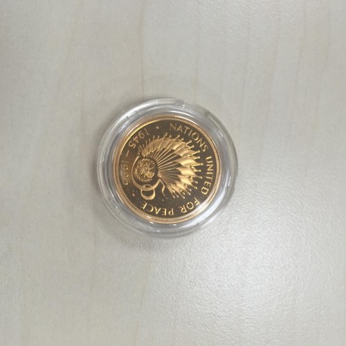 Lot 1835 - NATIONS UNITED FOR PEACE GOLD PROFF £2 COIN...