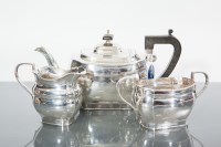 Lot 268 - MODERN SILVER THREE PIECE TEA SERVICE maker...