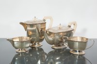 Lot 272 - ATTRACTIVE ART DECO IVORY HANDLED SILVER FOUR...