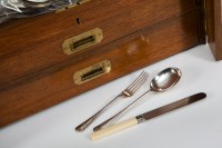 Lot 273 - GEORGE V SILVER RATS TAIL PATTERN CANTEEN...