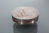 Lot 277 - EDWARDIAN SILVER OVAL TRINKET BOX maker...