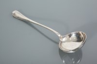 Lot 279 - EDWARDIAN SILVER RATS TAIL PATTERN LADLE maker...