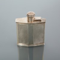Lot 280 - SMALL SILVER HIPFLASK maker Beddoes & Co.,...