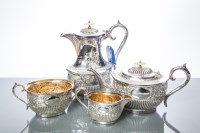 Lot 290 - EARLY 20TH CENTURY SILVER PLATED FOUR PIECE...