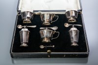 Lot 295 - GEORGE V SILVER CRUET SET maker Adie Brothers...