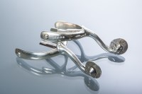 Lot 299 - PAIR OF EDWARDIAN SILVER SPURS maker's mark 'C....