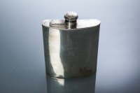 Lot 310 - SILVER HIPFLASK maker Mappin & Webb Ltd,...