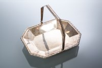 Lot 324 - EDWARDIAN SILVER SANDWICH BASKET maker R & W...
