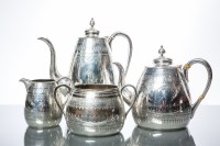 Lot 325 - VICTORIAN SILVER FOUR PIECE TEA AND COFFEE...