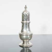 Lot 335 - SILVER SUGAR CASTER maker William Comyns &...