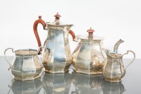 Lot 342 - SILVER FOUR PIECE TEA SERVICE maker Roberts &...